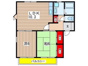 トルースヒルズＩＴＭ　Ｇ棟の物件間取画像